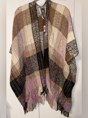 Vince Multicolor Bouclé Cardigan - Brown, Black, Cream & Yellow
